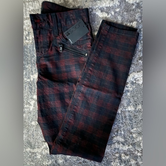 Joe’s Zip Coated Plaid Stretch Skinny Jeans - Picture 5 of 7